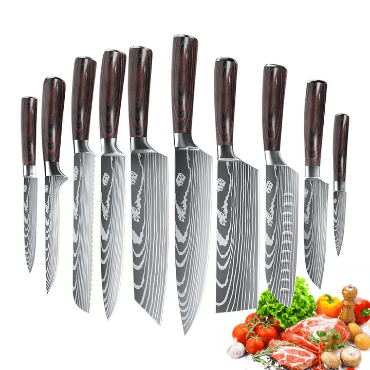 Set med kockknivar i professionell kvalitet och elegant design