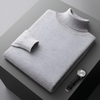 Højkvalitets cashmere-ribstrikket struktureret kravesweater til mænd