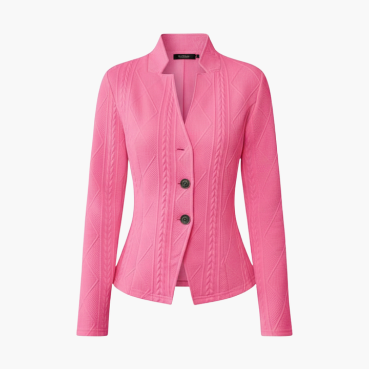 Kvinnors Blazer med Slagskrage och Knäppning