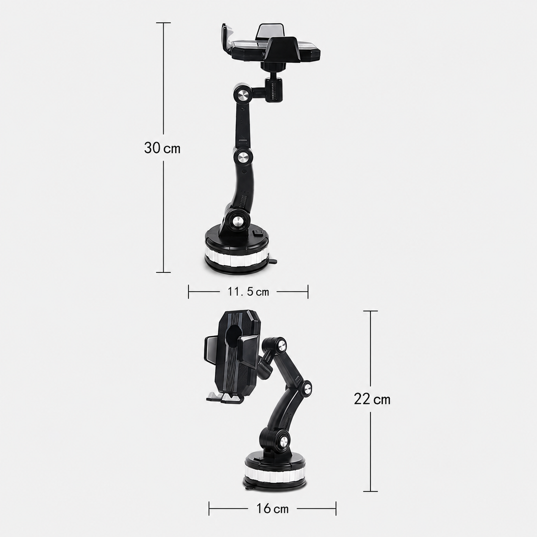 Bilhållare för smartphone | Smartphonehållare med sugkopp & 360° rotation | LuxGrip