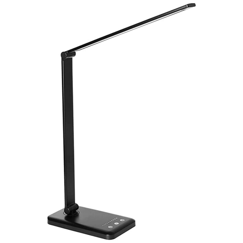 Justerbar modern LED-skrivbordslampa med USB-laddningsport - BrightEase