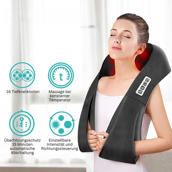 Shiatsu-massagekudde med infraröd värme - AuraComfort