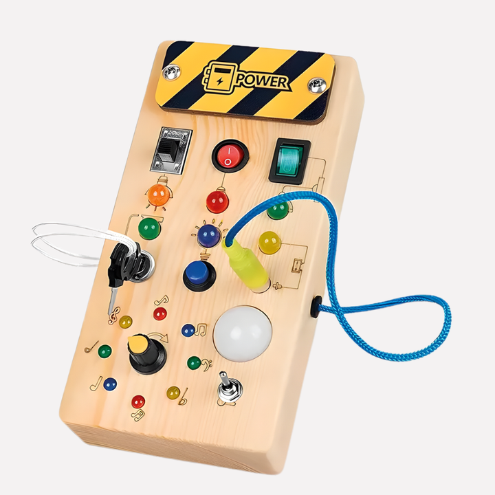 Montessori Busy Board med LED-lampor
