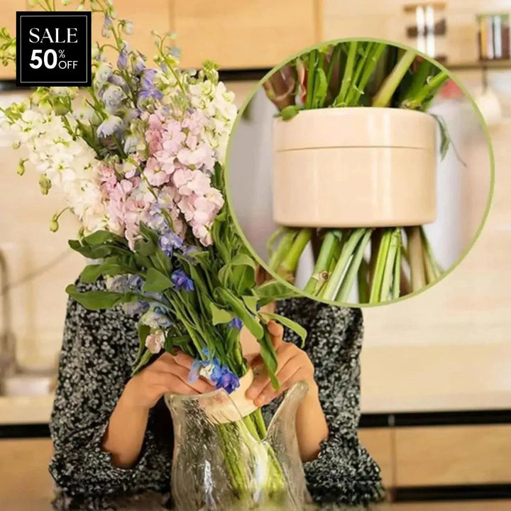 Återanvändbar blomsterarrangör som vasinsats för upprättstående, fräscht utseende buketter