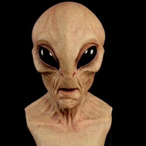 Realistisk CosmicMorph alienmask | Halloweenkostymtillbehör i helhuvudsform, handmålad