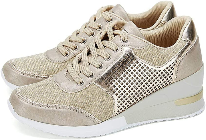 Stilren Sneakers med Sleehak för Damer