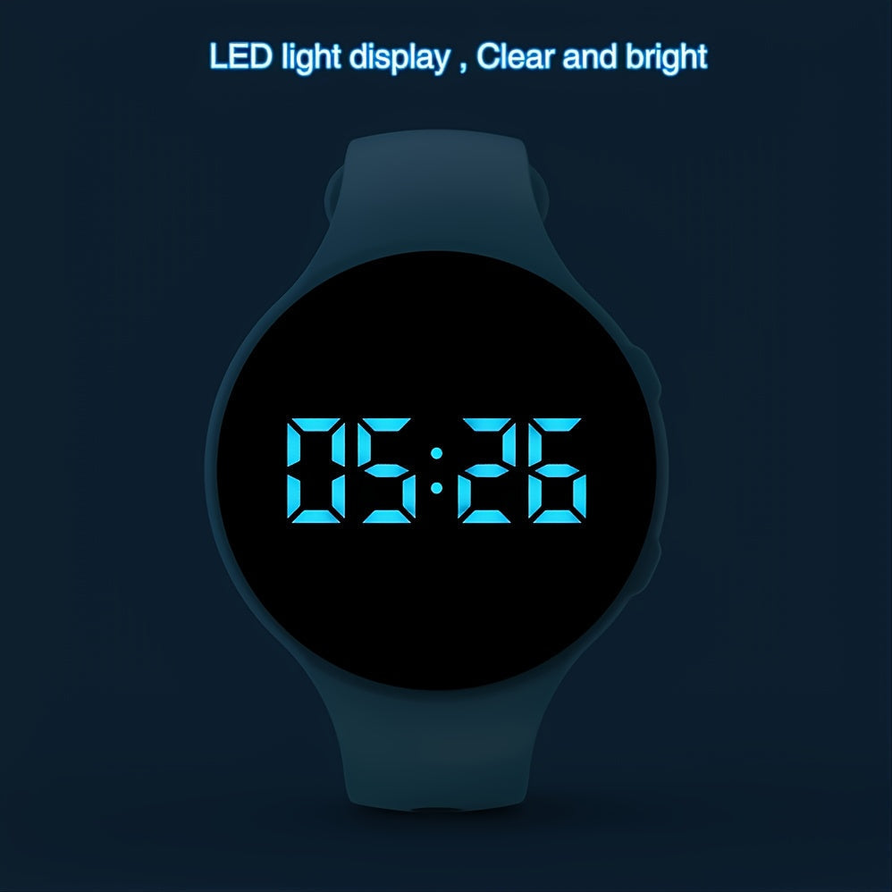 Digital LED-klocka med stegräknare och vibrationslarm – Fitnesstracker för barn