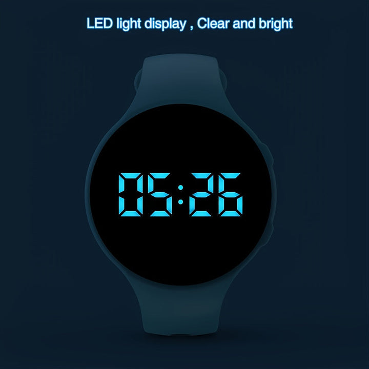 Digital LED-klocka med stegräknare och vibrationslarm – Fitnesstracker för barn