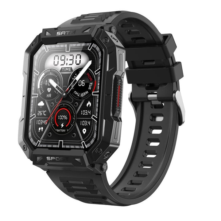 Vattentät smartwatch med blodtrycksmätare, syremättnadsmätare och sömnövervakning