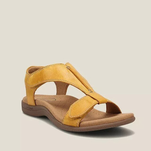 Ortopediska, stilfstickad struktura och bekväma sandaler för damer