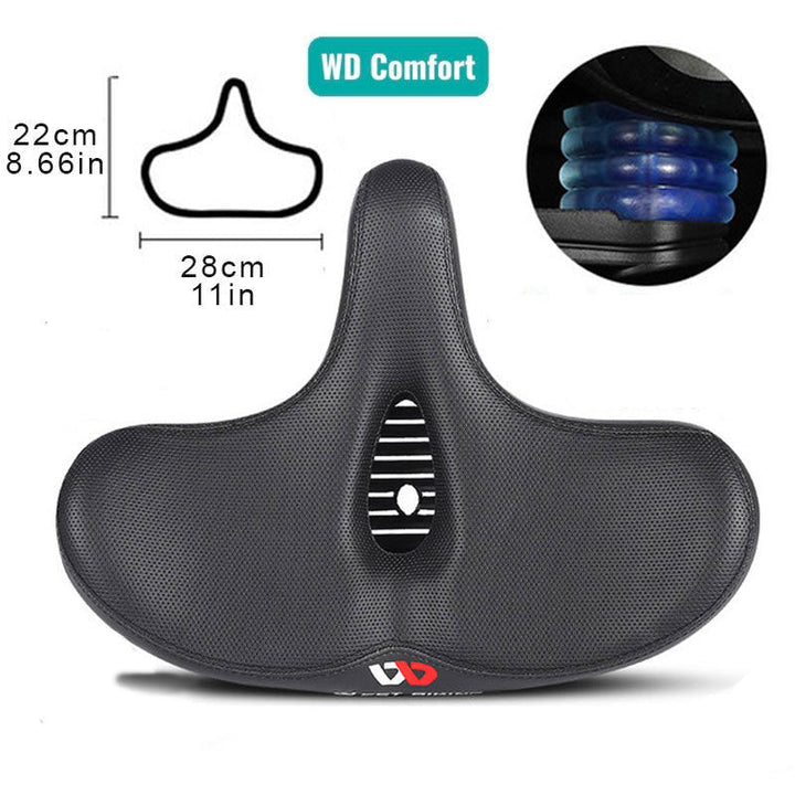 Ergonomisk och extra bred cykelsadel för maximal komfort