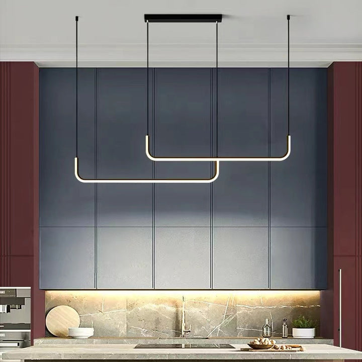 Arisha Modern LED-taklampa i Guld/Svart Metall för Matsal/Vardagsrum