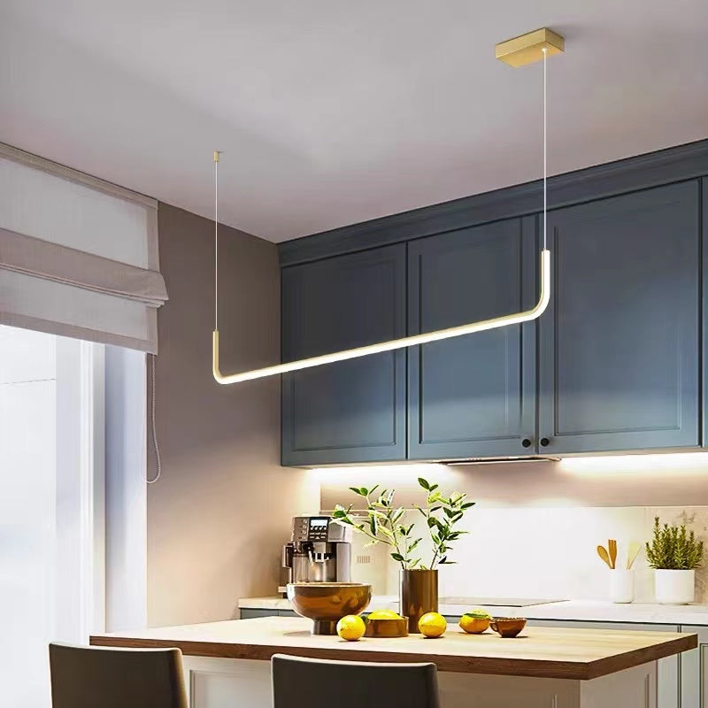 Arisha Modern LED-taklampa i Guld/Svart Metall för Matsal/Vardagsrum