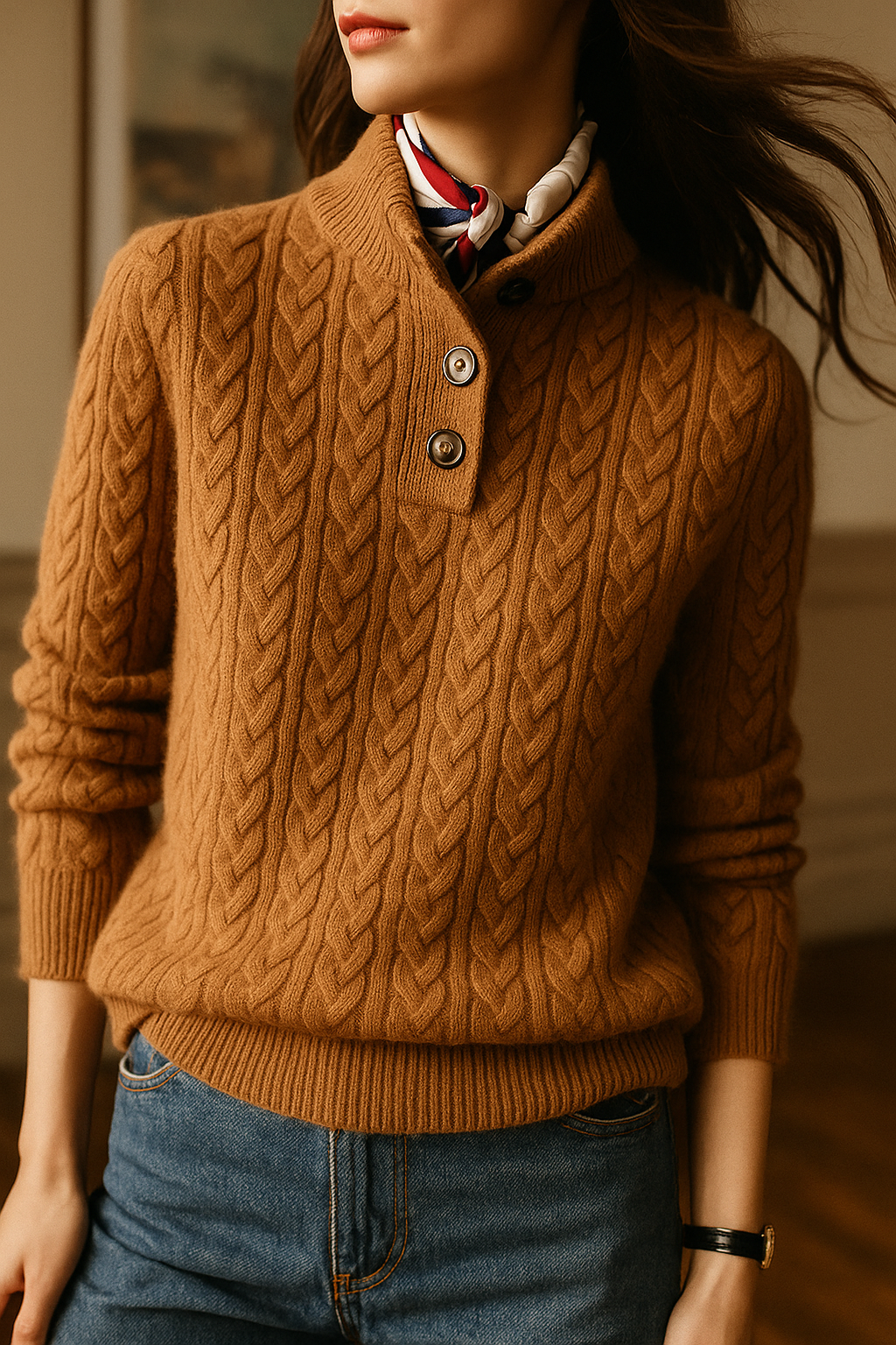 Arden kashmircardigan med knappar