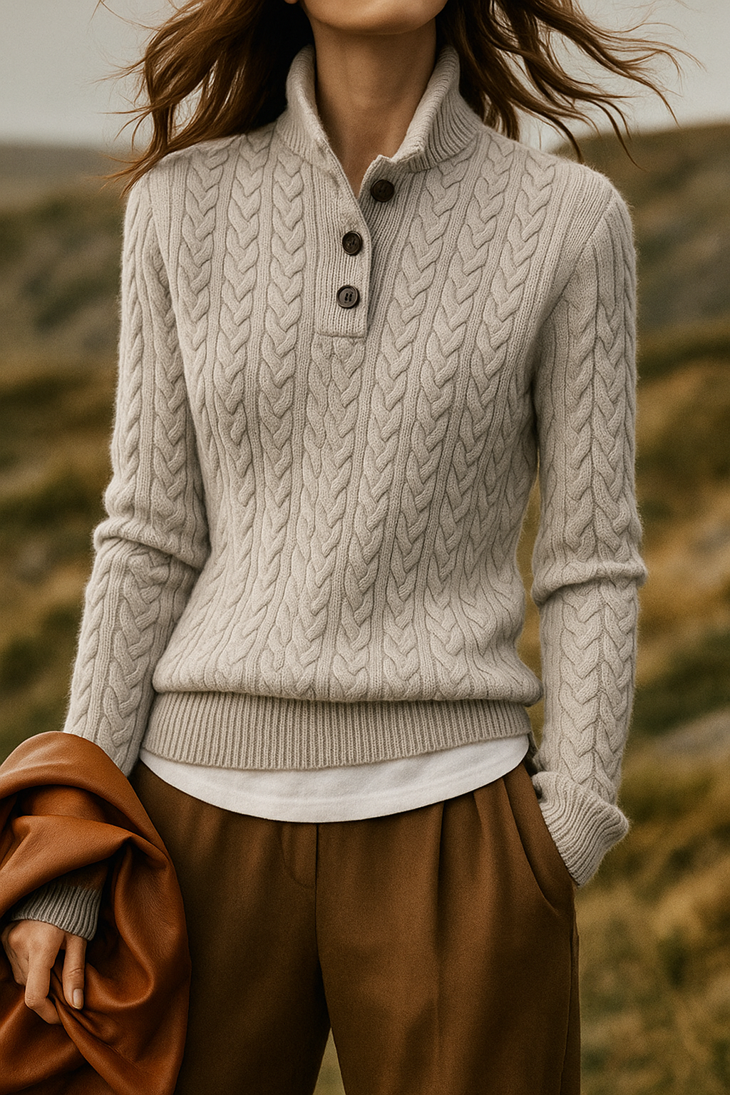 Arden kashmircardigan med knappar