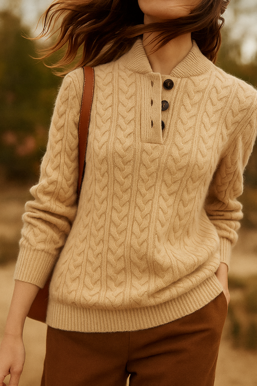 Arden kashmircardigan med knappar