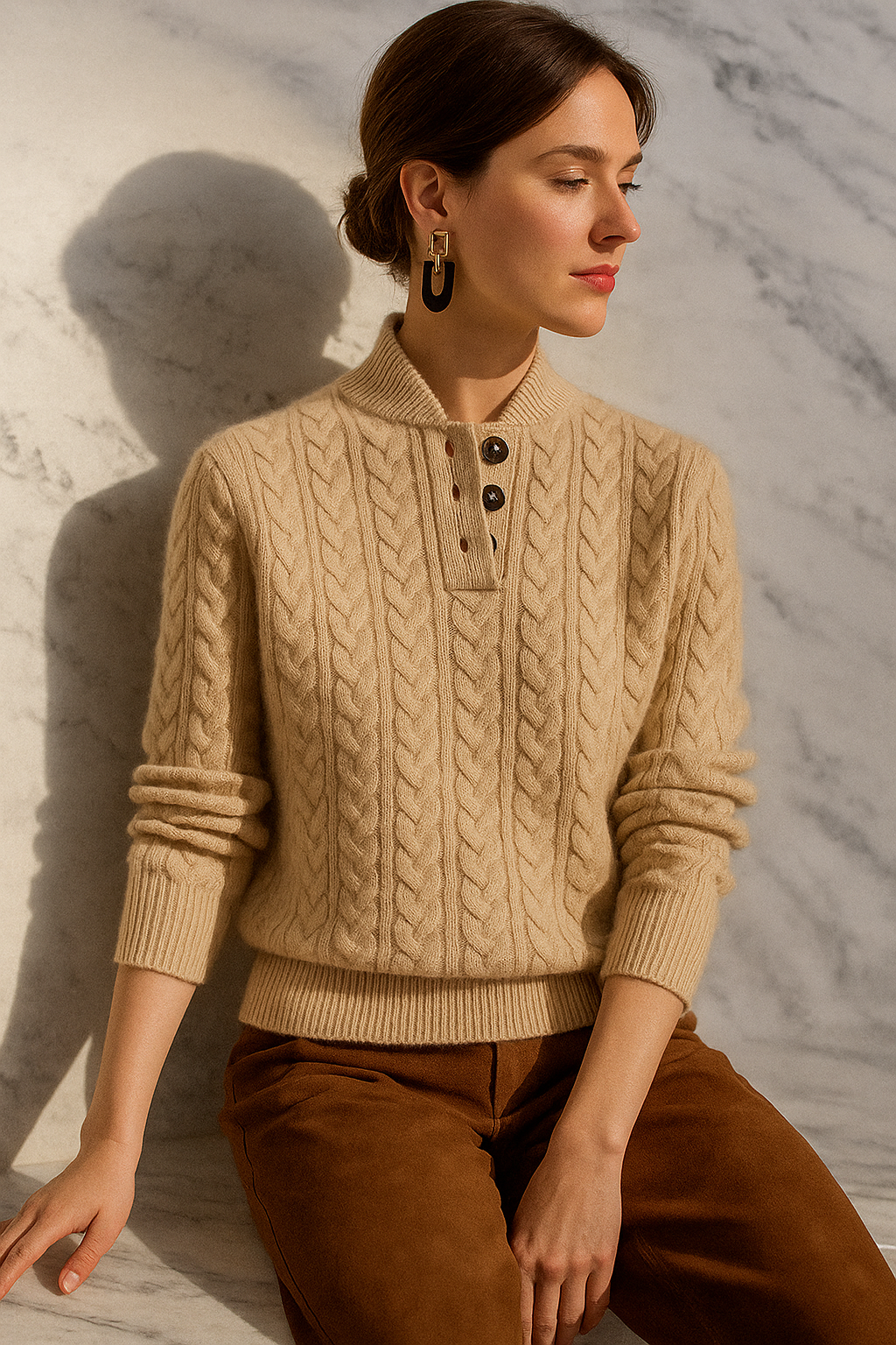 Arden kashmircardigan med knappar