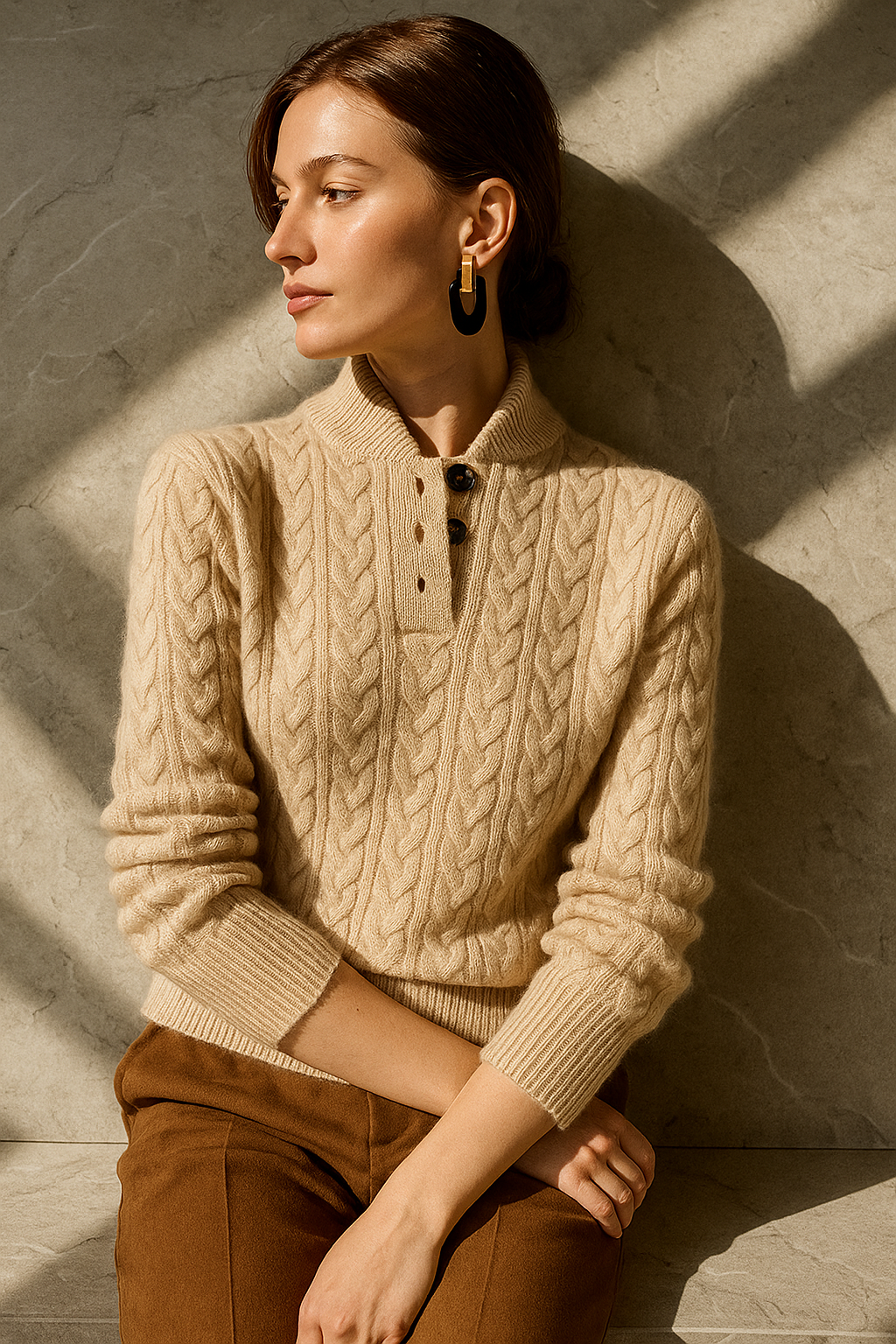Arden kashmircardigan med knappar