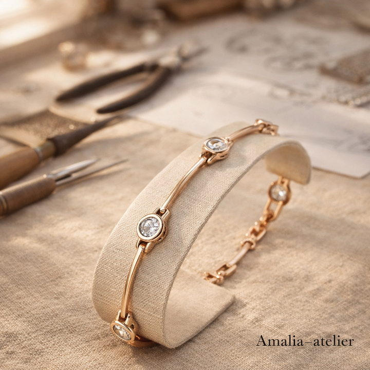 Elara Zirkonia Armband – Guldfärgad elegans
