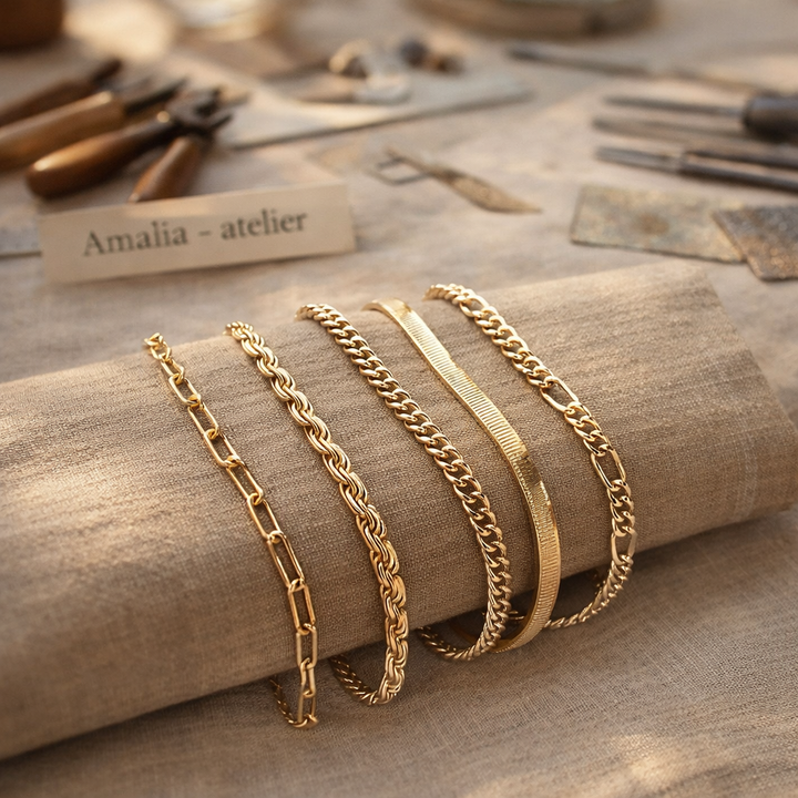 Elise Armbandsset i guld – Tidlöst & elegant