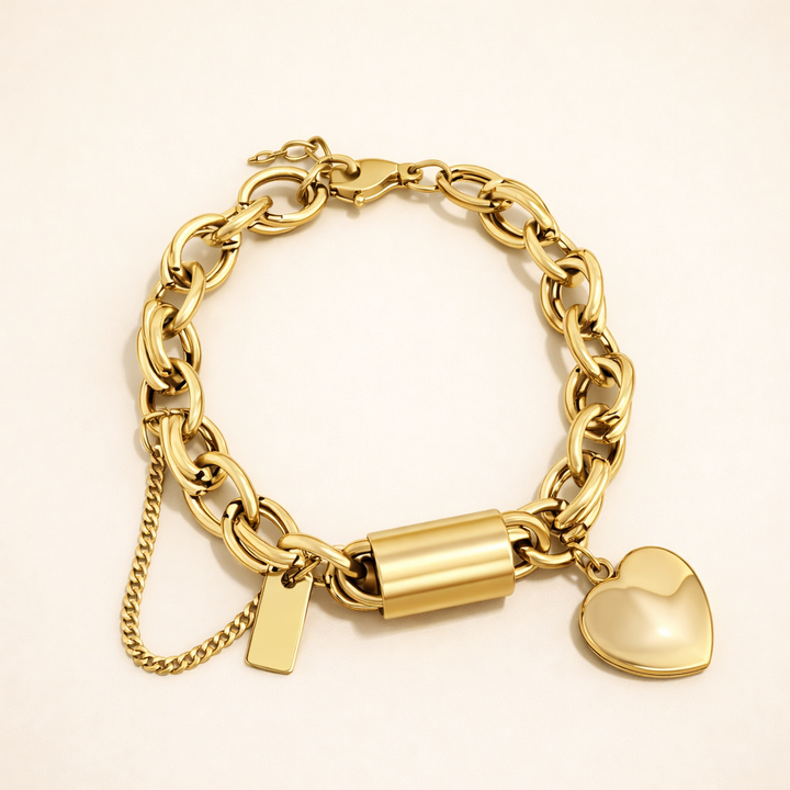 Aurex Chunky Armband – Guldfärgat statementarmband