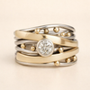 Royal - Vintage guldring med zirkonia