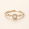 Vintage kristall ljus guldring
