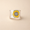 Solrosring i silver