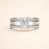 Vintage silverring med kristall
