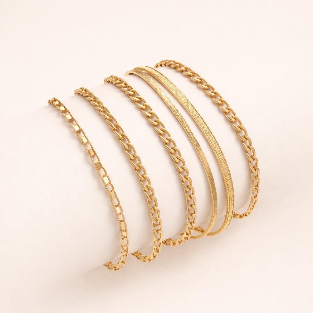 Elise Armbandsset i guld – Tidlöst & elegant