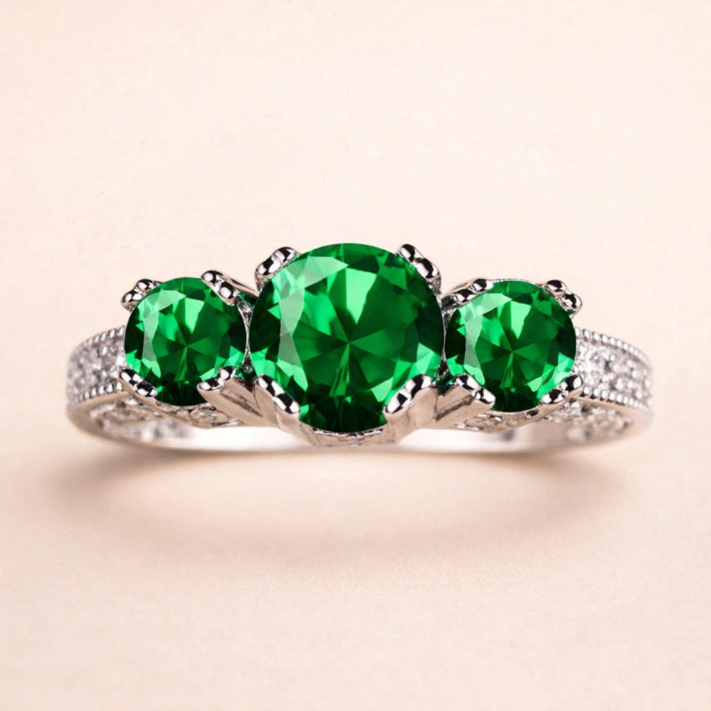 Elegant ring i vitguld med förfinad design