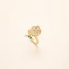 Elegant guldring med roterande blad