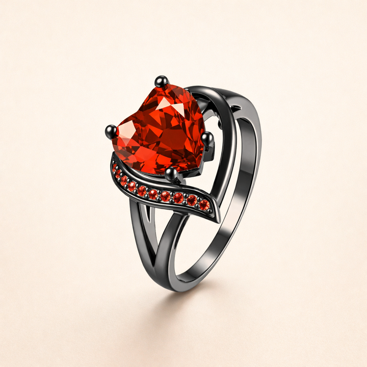 Elegant rosring i vitguld