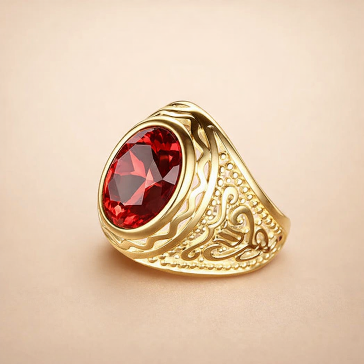 Elegant guldring med förfinade detaljer