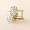 Elegant dubbelring med zirkonia