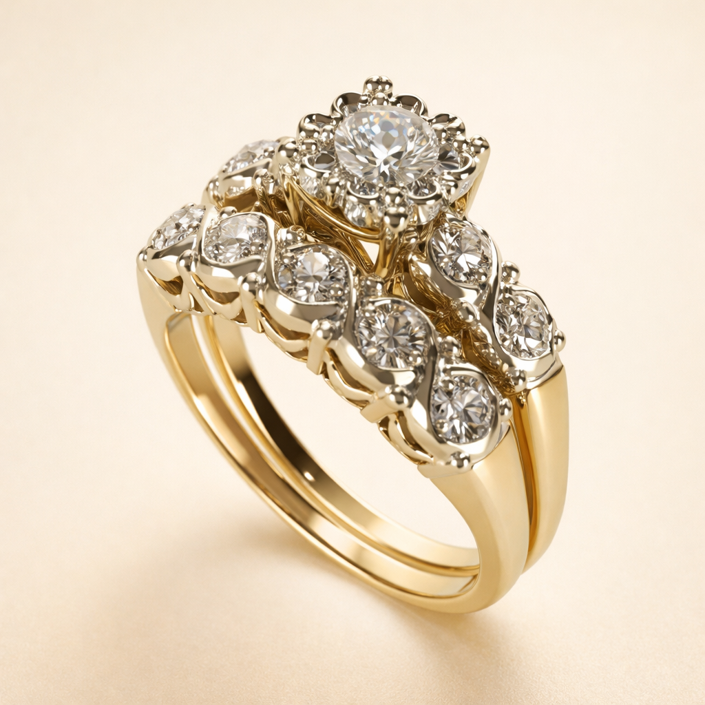 Elegant guldring med förfinade detaljer