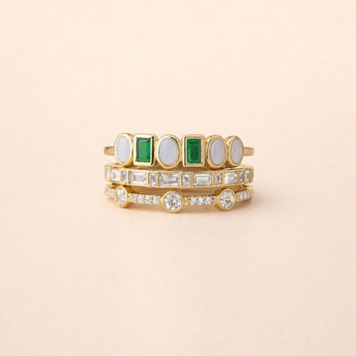 Elegant silverring med opal