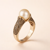 Retro silverring med förfinade detaljer