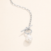 Elegant silverhalsband med sötvattenspärla