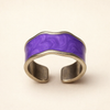 Elegant silverring med vågiga detaljer
