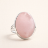 Elegant ring med rosenkvarts i sterlingsilver