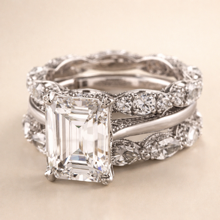 Elegant skiktad silverring med förfinad finish