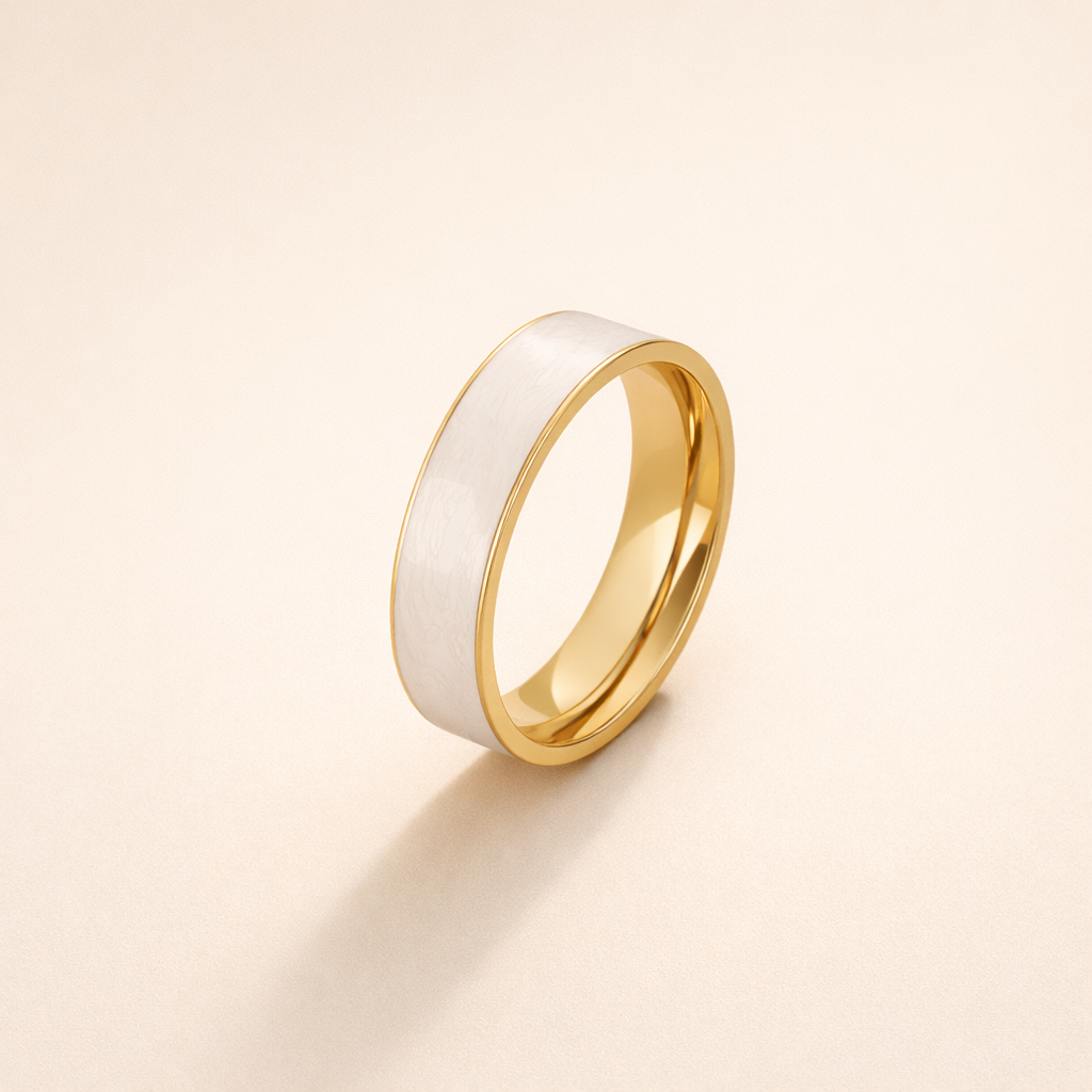 Mjuk ring med vit zirkonia