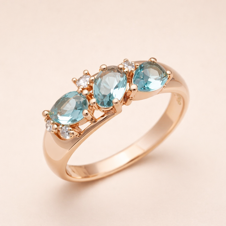 Vintage zirkoniaring i elegant guld