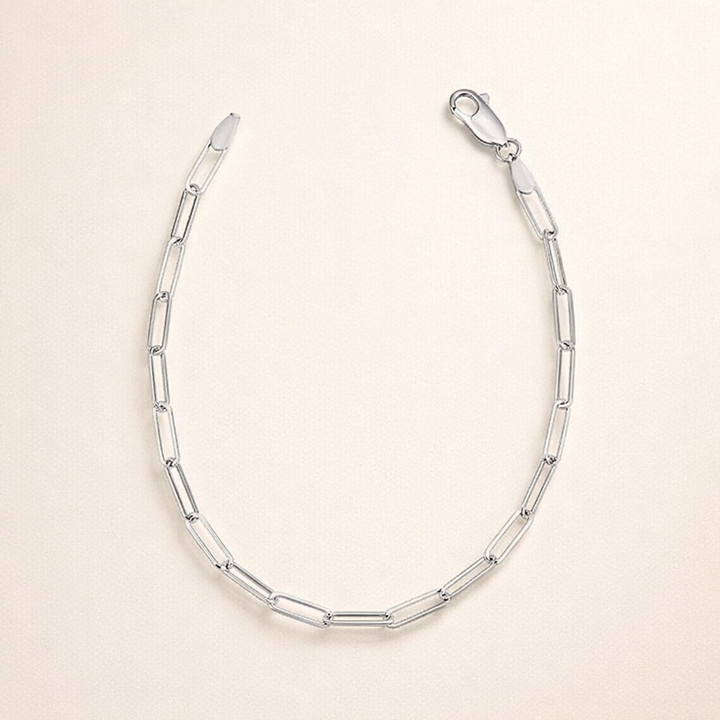 Elegant länkarmband i vitguld