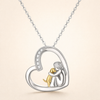 Halsband i sterlingsilver – Hjärta & Hund design med zirkonia