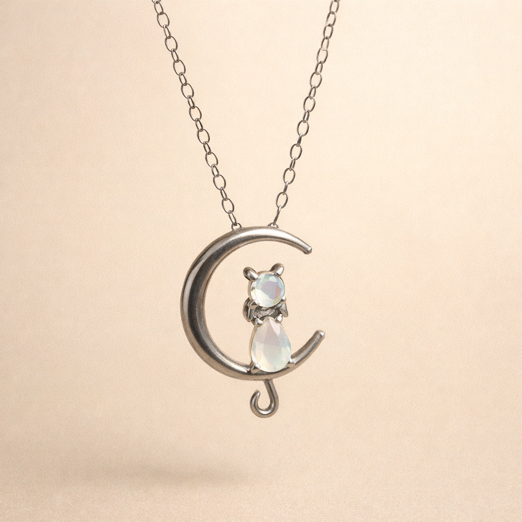 Månsten Halvmåne och Katt Halsband