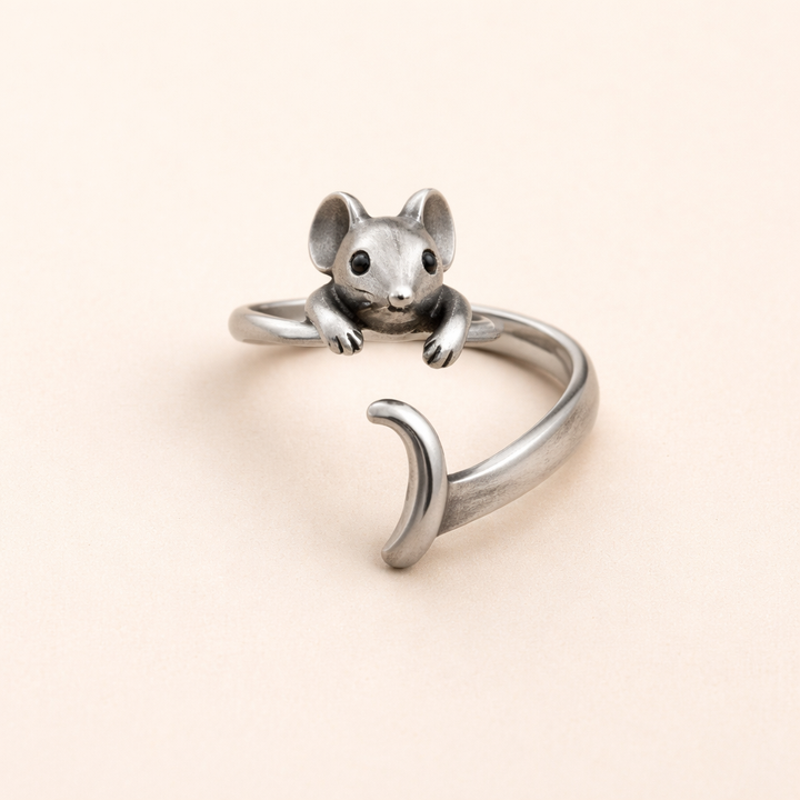 Söt Mus Wrap-ring – Vintage Justerbart smycke