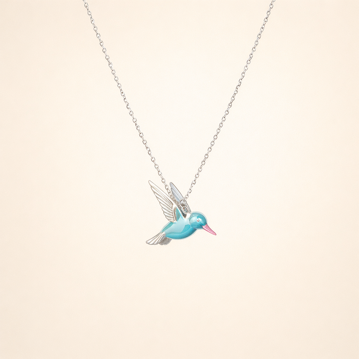 Kolibri Halsband i sterlingsilver med emalj