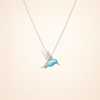 Kolibri Halsband i sterlingsilver med emalj
